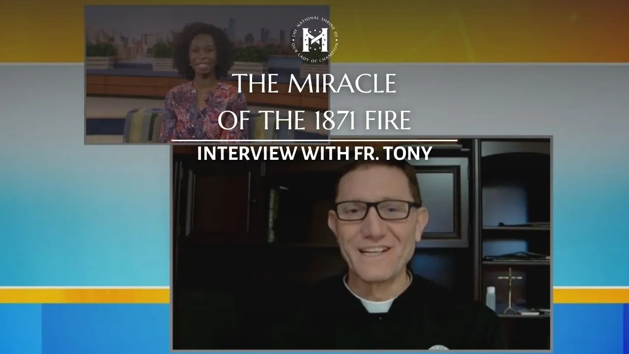 Father Tony being interviewed with CatholicTV