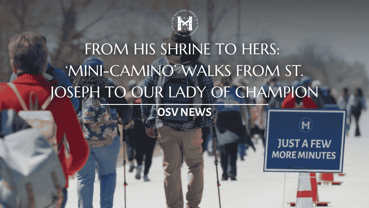 Pilgrims walking to Mother Mary