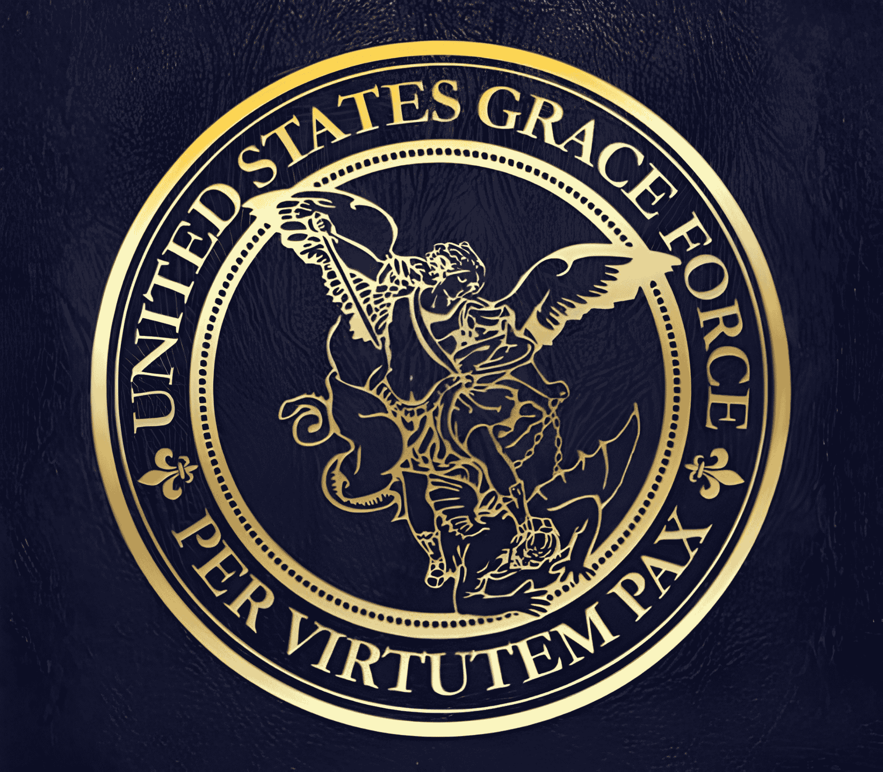 US Grace Force Logo logo with blue background